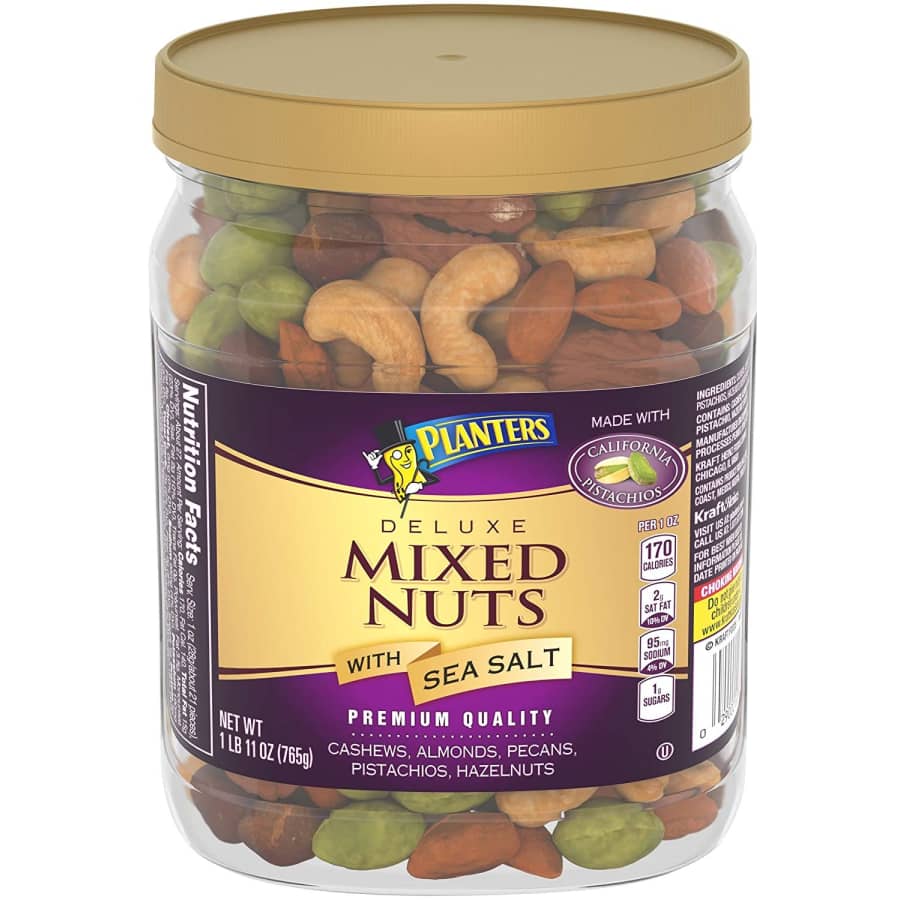 Planters 27-oz. Deluxe Mixed Nuts with Sea Salt for $14