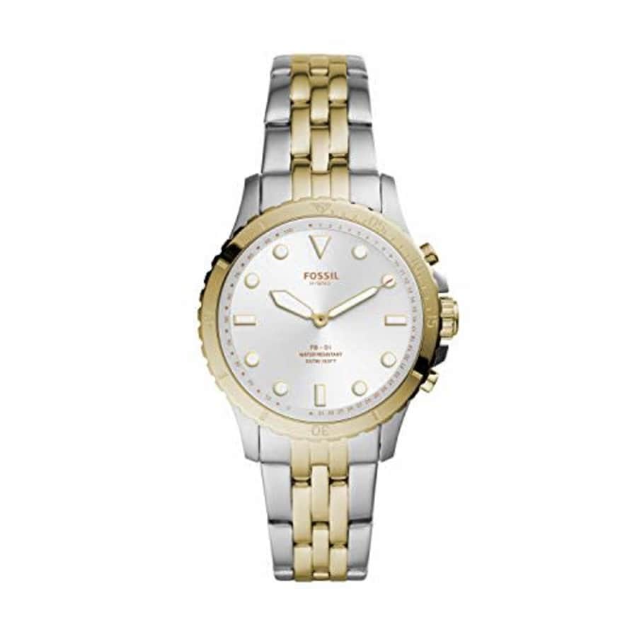 Fossil Women's FB-01 Stainless Steel Hybrid Smartwatch, Color: 2T Silver/Gold (Model: FTW5071) for $99 Fossil Women's FB-01 Stainless Steel Hybrid Smartwatch, Color: 2T Silver/Gold (Model: FTW5071) for $99