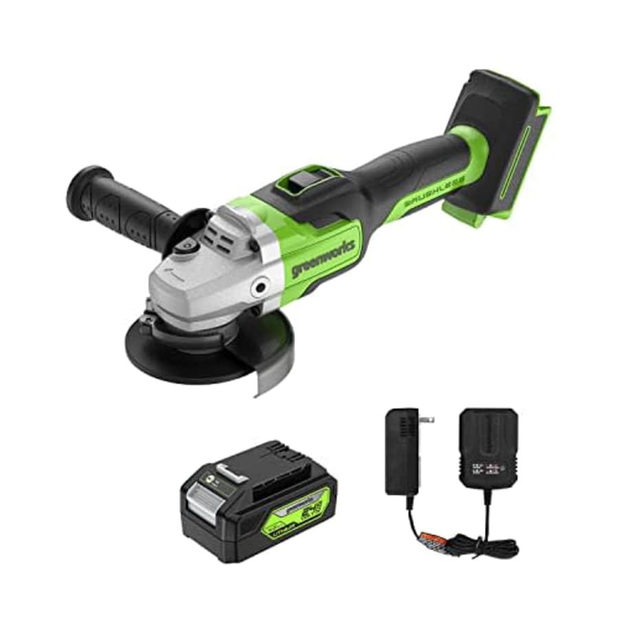 Greenworks 24V Angle Grinder Brushless Cordless, 4-1/2-Inch, with 4AH Battery and 2A Charger for $100