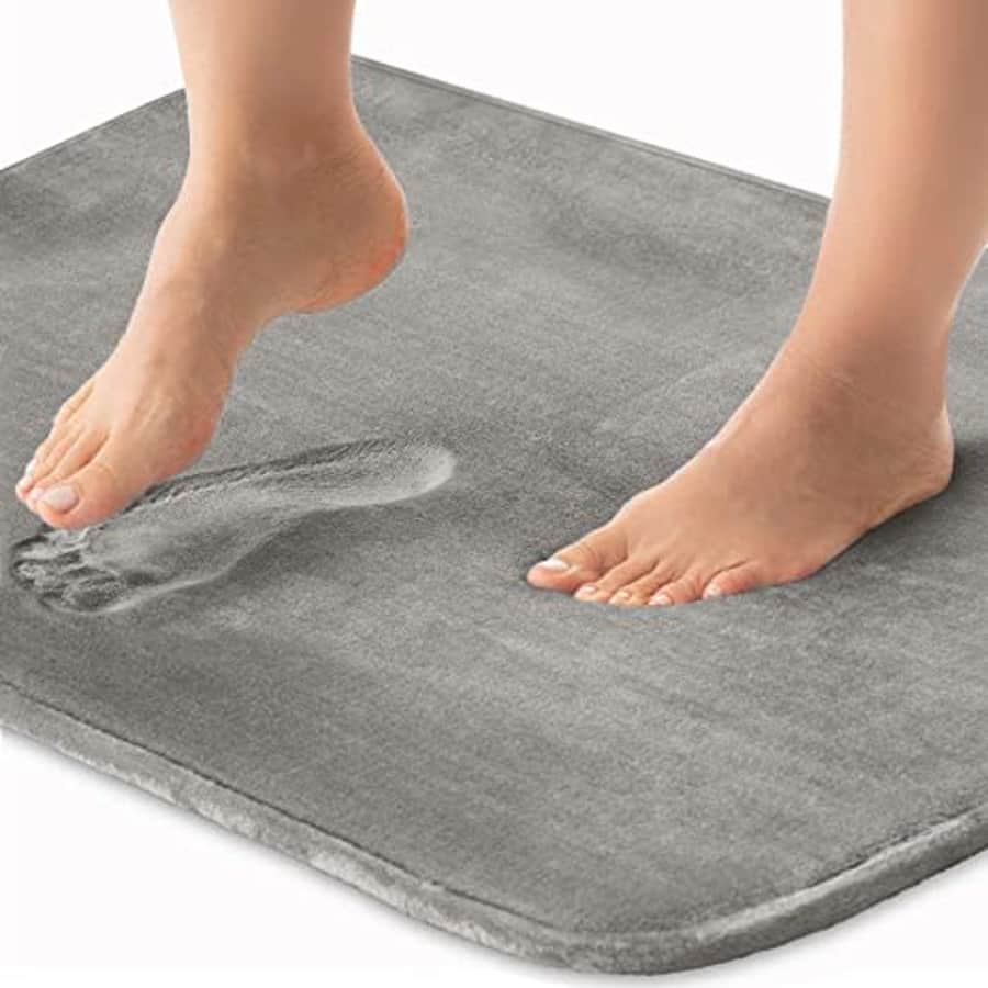 Gorilla Grip Thick Memory Foam Bath Rug, Soft Absorbent Luxury Mats 70x24, Plush Velvet Topside, for $21
