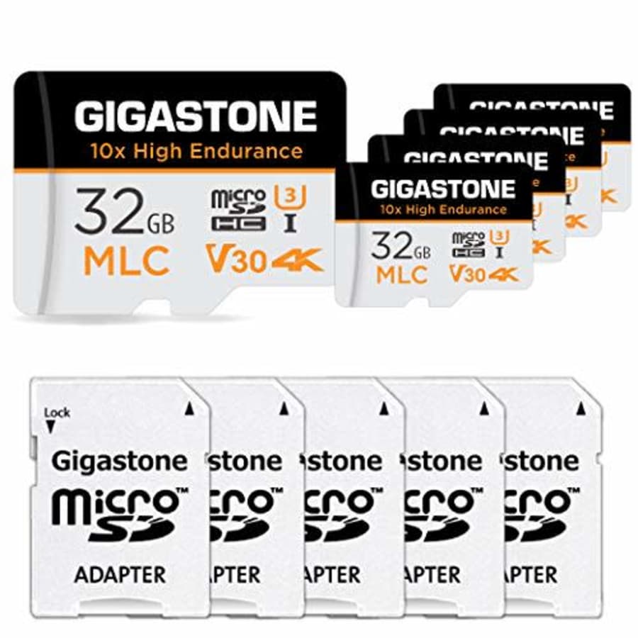Gigastone 32GB 5-Pack MLC Micro SD Card, 10x High Endurance 4K Video Recording, Security Cam, Dash for $40 Gigastone 32GB 5-Pack MLC Micro SD Card, 10x High Endurance 4K Video Recording, Security Cam, Dash for $40