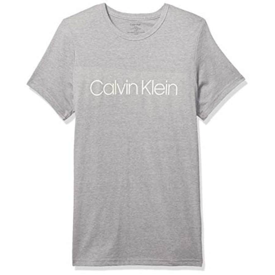 Calvin Klein Men's Ck Chill Lounge Logo T-Shirt, Wolf Grey Heather, XL for $28