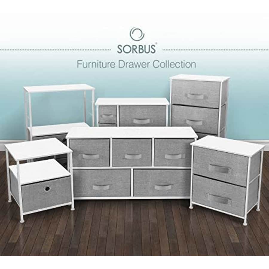 Sorbus Nightstand with 3 Drawers - Bedside Furniture & Accent End Table Storage Tower for Home, for $50 Sorbus Nightstand with 3 Drawers - Bedside Furniture & Accent End Table Storage Tower for Home, for $50