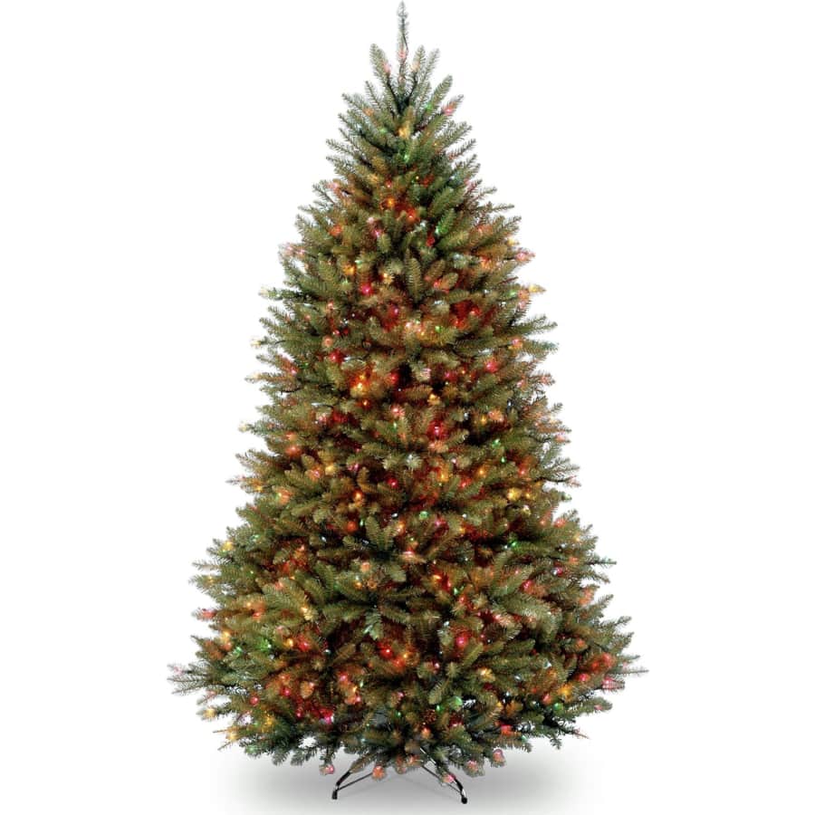 National Tree Company 6.5-Foot Dunhill Fir Artificial Christmas Tree with Multicolor Lights for $164