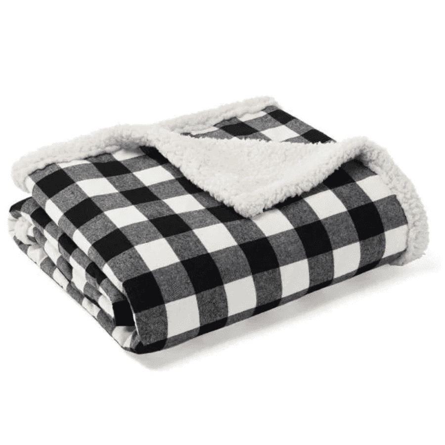 Eddie Bauer 50" x 60" Plaid Sherpa Throw for $22 Eddie Bauer 50" x 60" Plaid Sherpa Throw for $22
