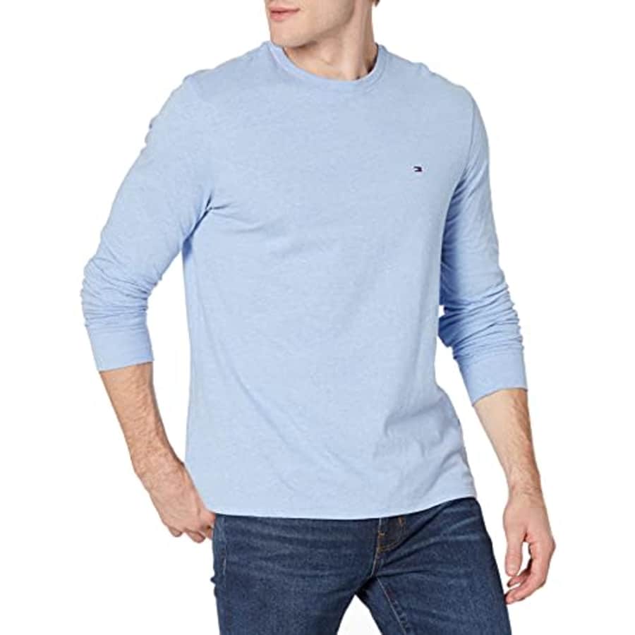 Tommy Hilfiger Men's Long Sleeve Graphic T Shirt, HC1816BPJ Light Blue Heather, XX-Large for $21 Tommy Hilfiger Men's Long Sleeve Graphic T Shirt, HC1816BPJ Light Blue Heather, XX-Large for $21
