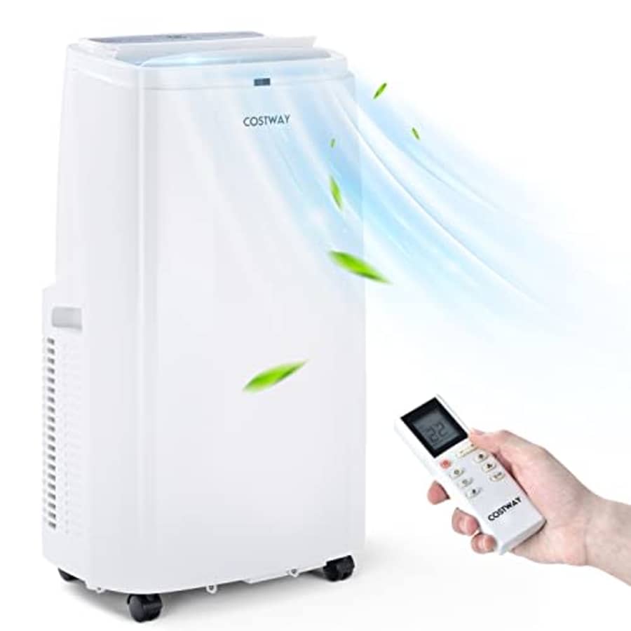 COSTWAY Portable Air Conditioner, 1,2000 BTU 3 in 1 Air Cooler with Fan & Dehumidifier, Quiet AC for $370