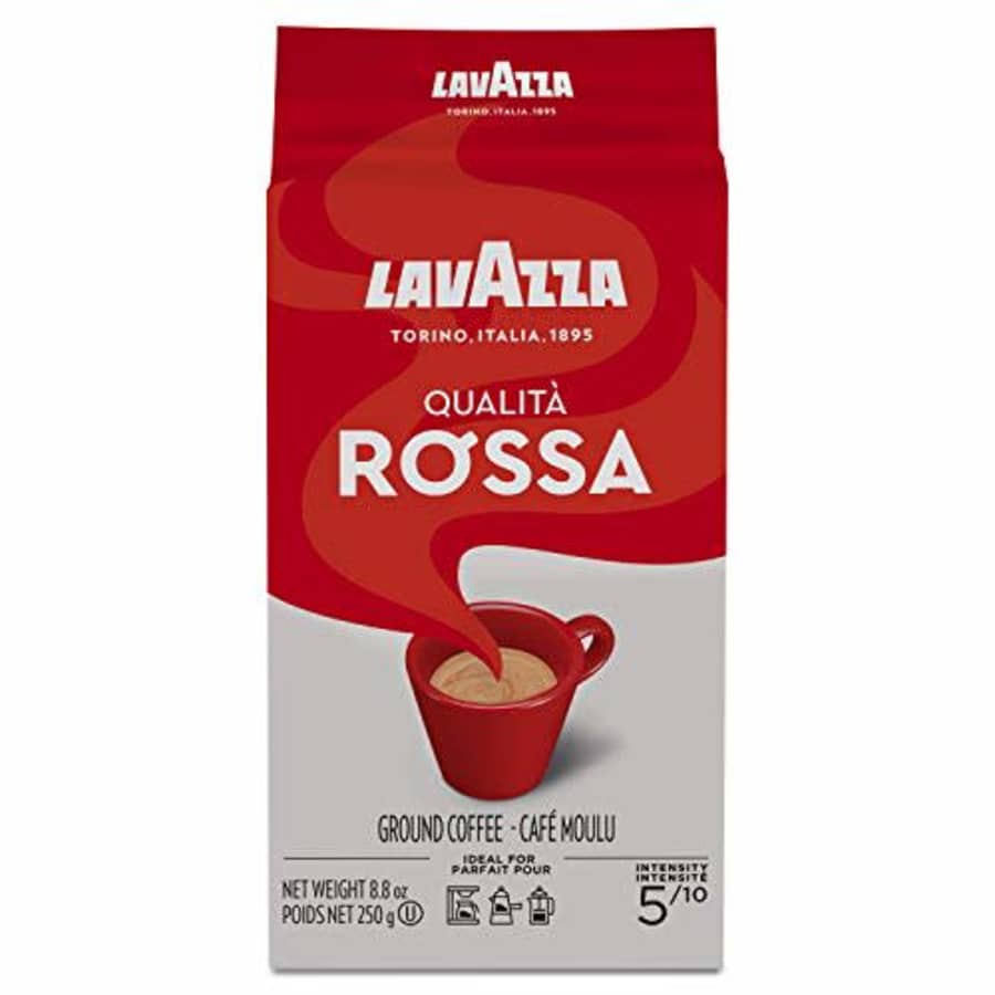 Lavazza Qualita Rossa Ground Coffee Blend, Medium Roast, 8.8-Ounce Bags (Pack of 4) for $10