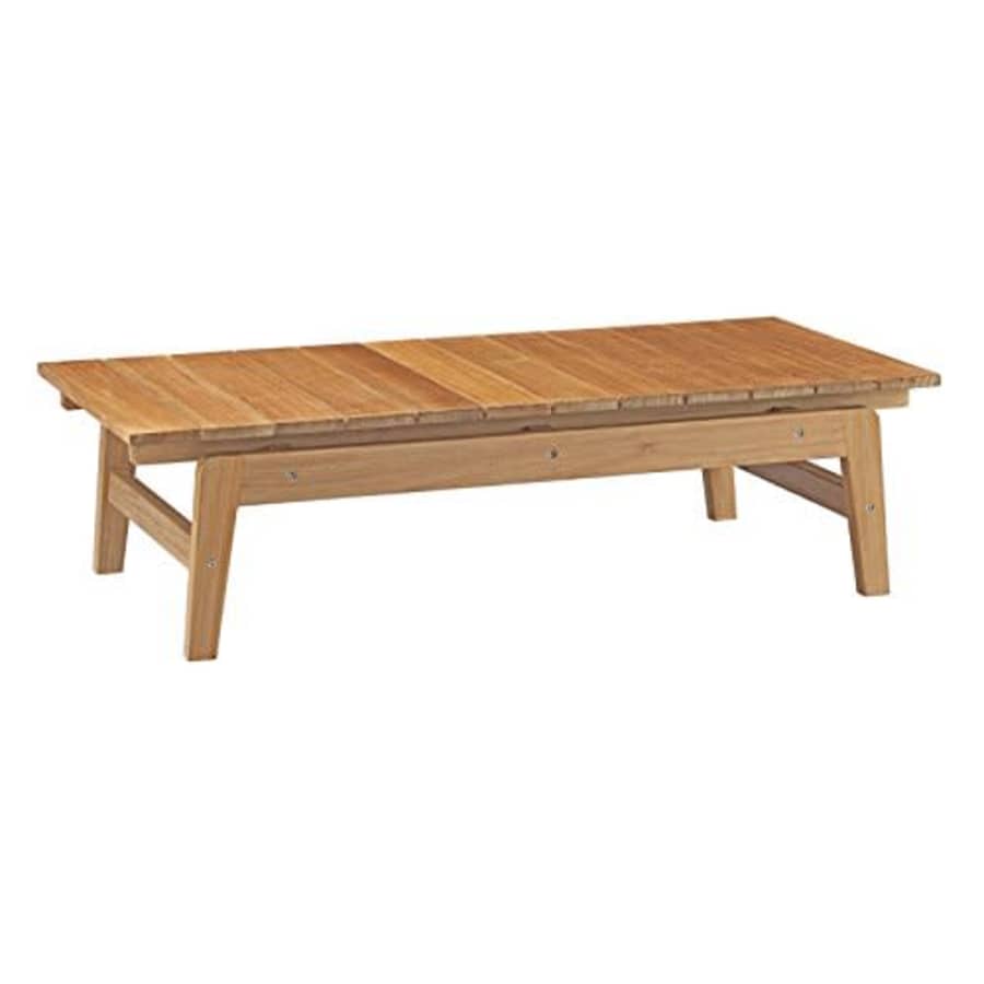 Modway Bayport Teak Wood Outdoor Patio Coffee Table in Natural for $192 Modway Bayport Teak Wood Outdoor Patio Coffee Table in Natural for $192
