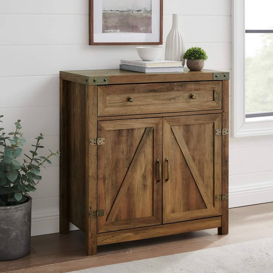 Walker Edison Cass Modern Farmhouse Accent Cabinet for $215 Walker Edison Cass Modern Farmhouse Accent Cabinet for $215