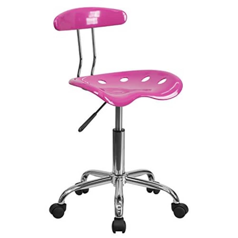 Flash Furniture Vibrant Candy Heart and Chrome Swivel Task Office Chair with Tractor Seat for $56