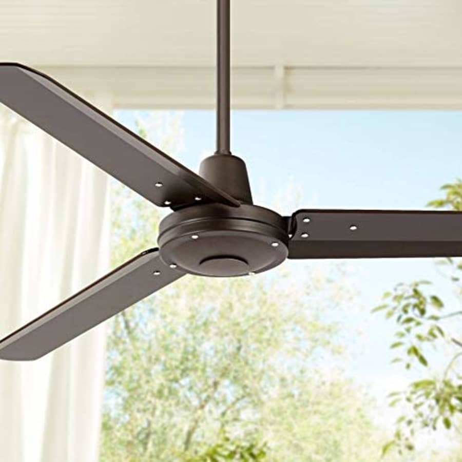 Casa Vieja 52" Plaza Industrial Outdoor Ceiling Fan with Remote Control Oil Rubbed Bronze Damp Rated for Patio for $120 Casa Vieja 52" Plaza Industrial Outdoor Ceiling Fan with Remote Control Oil Rubbed Bronze Damp Rated for Patio for $120