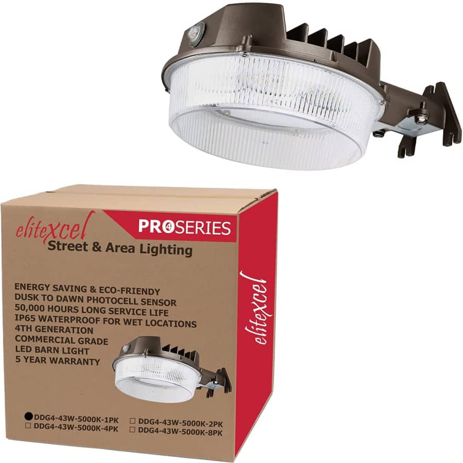 EliteXcel 43W LED Dusk to Dawn Street Light for $28 EliteXcel 43W LED Dusk to Dawn Street Light for $28