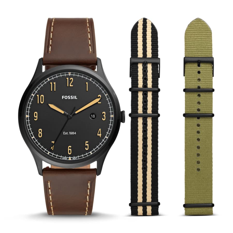 Fossil Men's Limited Edition Forrester Leather Watch and Strap Set for $58 Fossil Men's Limited Edition Forrester Leather Watch and Strap Set for $58