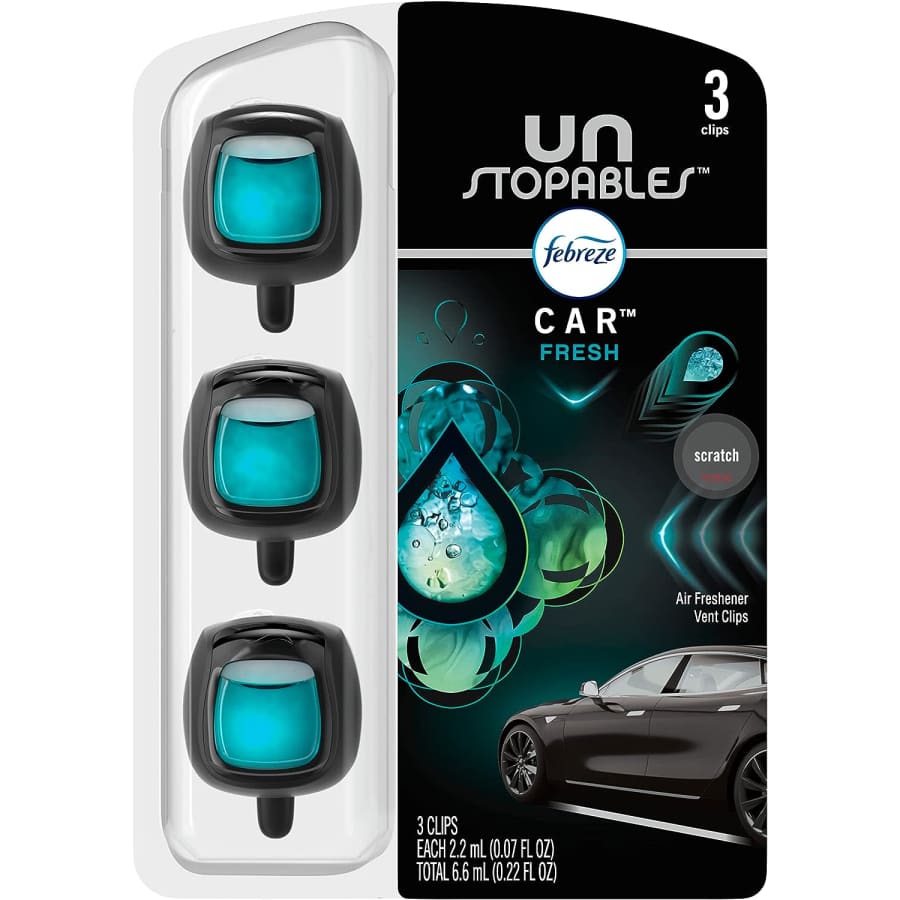 Febreze Unstopables Car Vent Clip Freshener 3-Pack for $16