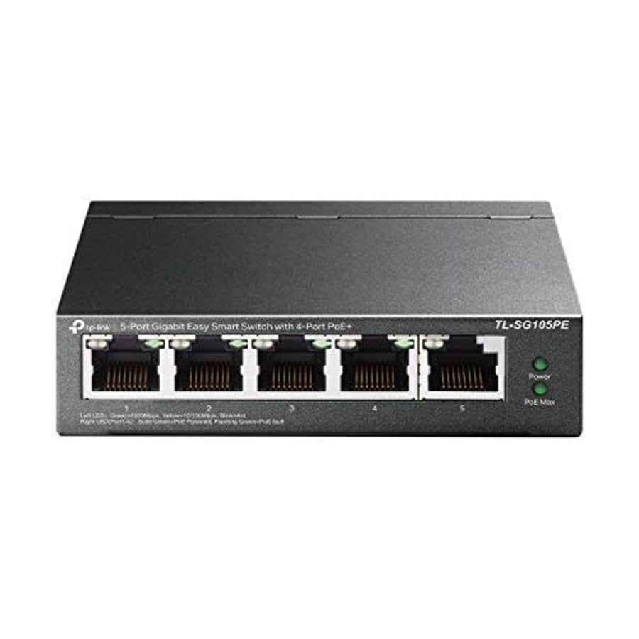 TP-Link 5 Port Gigabit PoE Switch | 4 PoE+ Port @65W | Easy Smart | Plug & Play | Limited Lifetime for $95 TP-Link 5 Port Gigabit PoE Switch | 4 PoE+ Port @65W | Easy Smart | Plug & Play | Limited Lifetime for $95