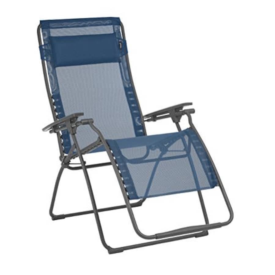 Lafuma Futura XL Zero Gravity Patio Recliner (Ocean Blue Batyline Canvas) Extra Large Outdoor for $234