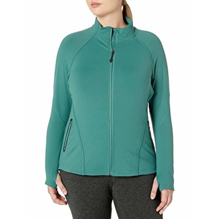 SHAPE activewear Women's Plus Size Performance Training Jacket, sea Pine, 1X for $23 SHAPE activewear Women's Plus Size Performance Training Jacket, sea Pine, 1X for $23