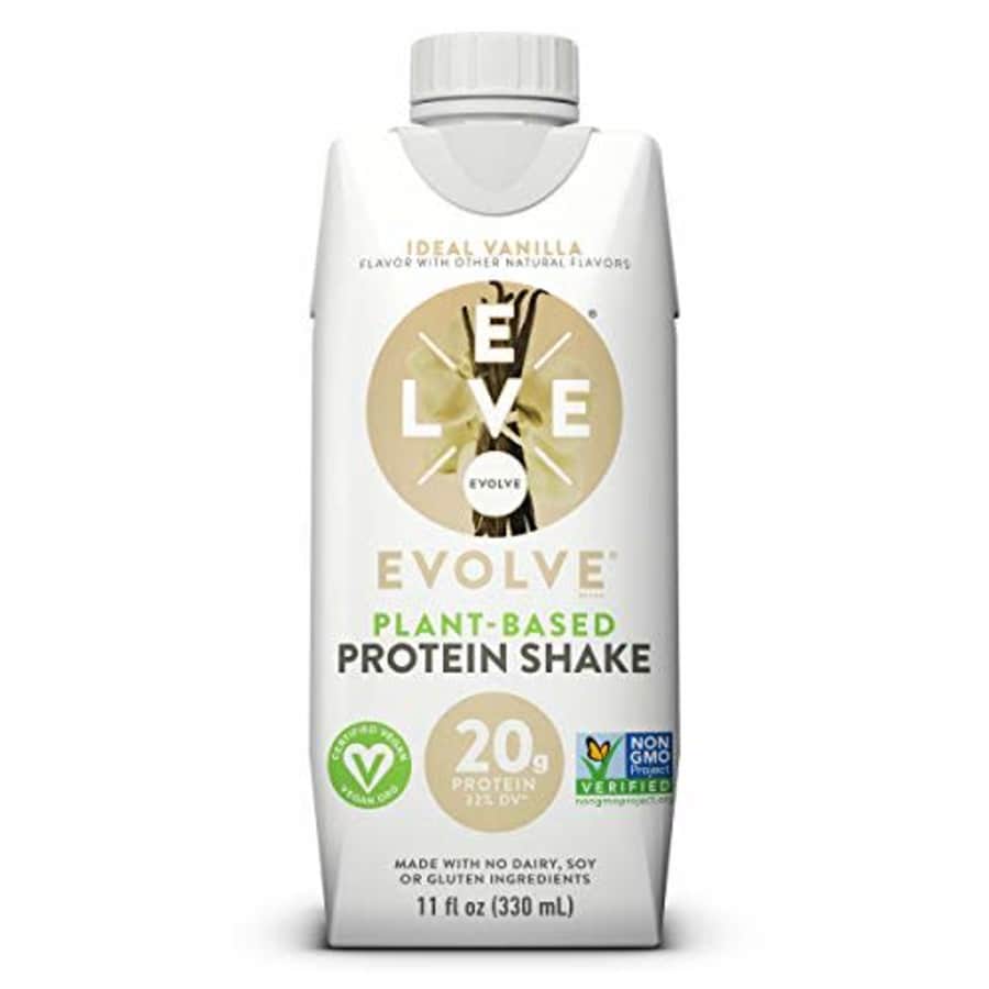 Evolve Protein Shake, Ideal Vanilla, 20g Protein, 11 Fl Oz (Pack of 12) for $34