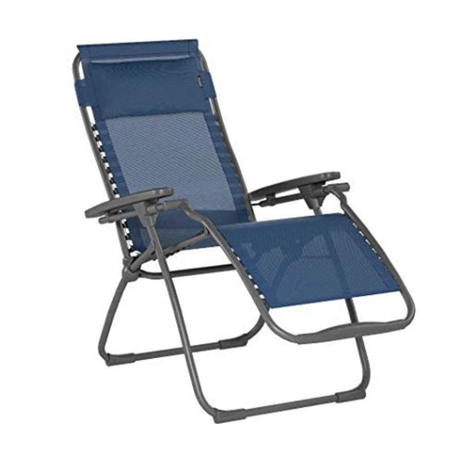 Lafuma Futura Zero Gravity Patio Recliner (Ocean Blue Batyline Canvas) Outdoor Folding Lounge Chair for $199