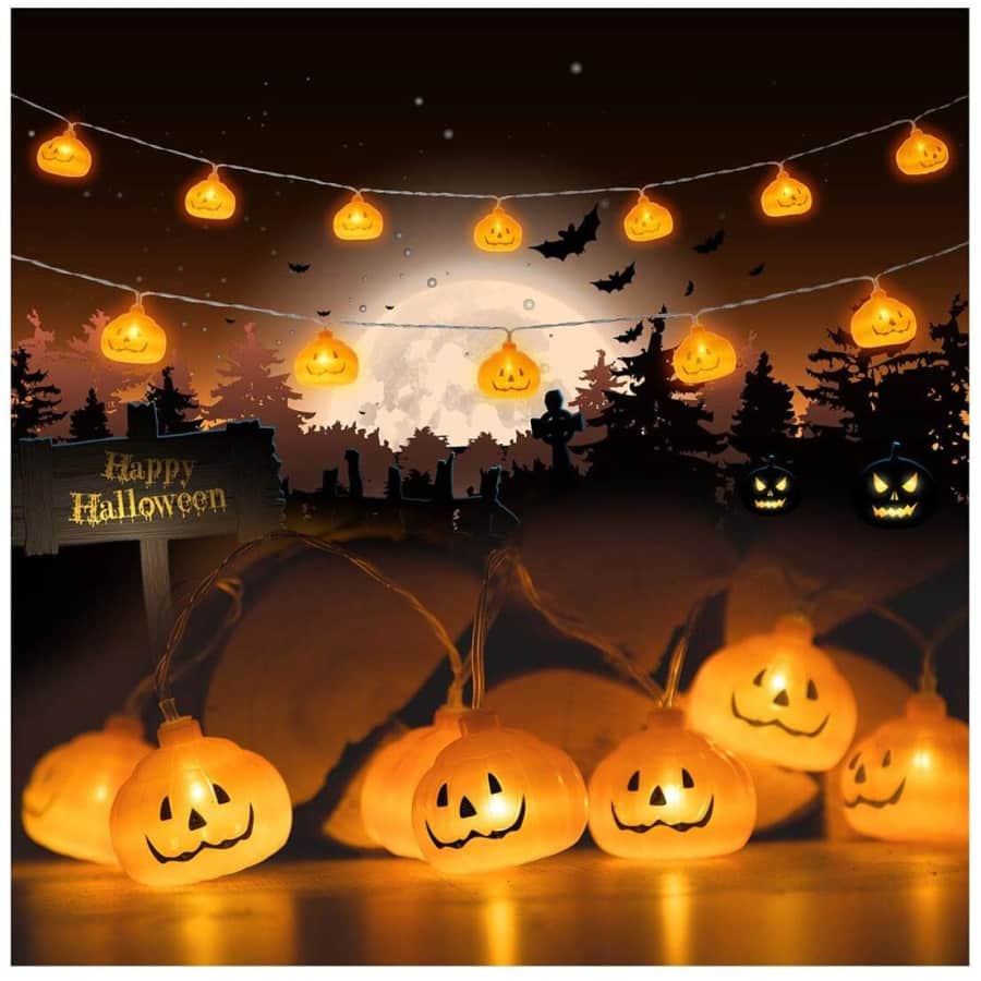Aoliy Battery Operated LED Pumpkin String Lights for $8 Aoliy Battery Operated LED Pumpkin String Lights for $8