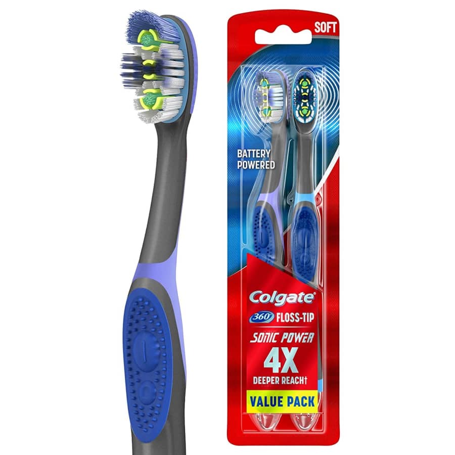 Colgate 360 Sonic Floss-Tip Battery Power Electric Toothbrush for $10