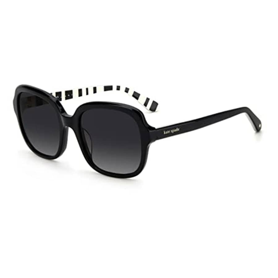 Kate Spade New York Women's Babbette/G/S Square Sunglasses, Black/Polarized Gray, 55mm, 20mm for $74