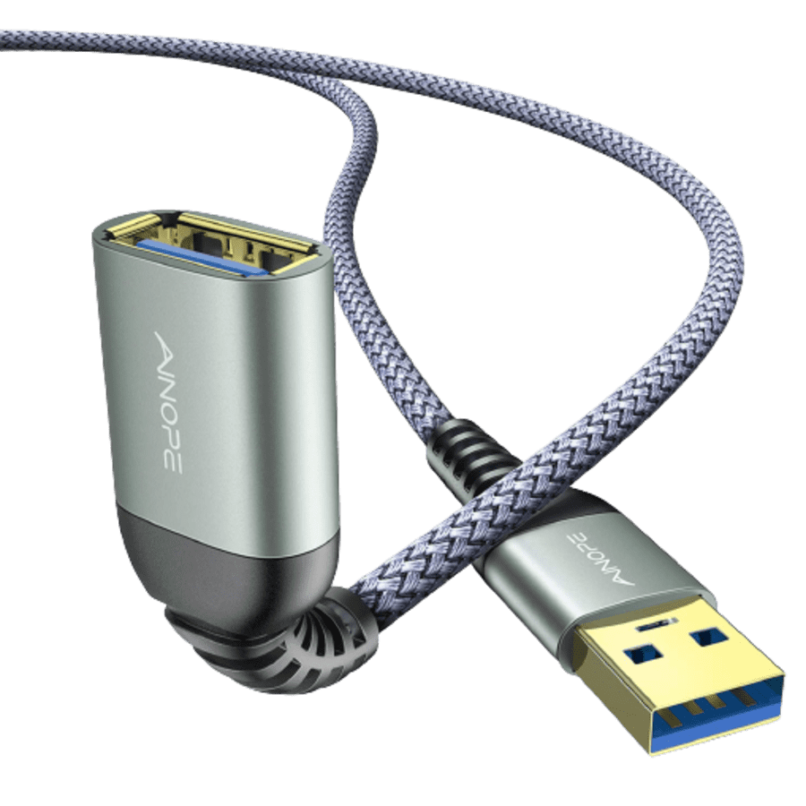 Ainope 6.6-Foot USB 3.0 Extension Cable 2-Pack for $6 Ainope 6.6-Foot USB 3.0 Extension Cable 2-Pack for $6