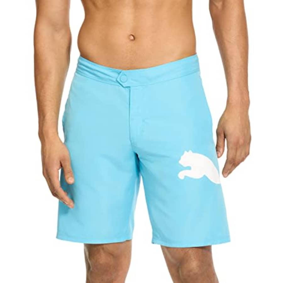 PUMA Men's Standard Essential Core Board Short, Hero Blue, 29IN for $17