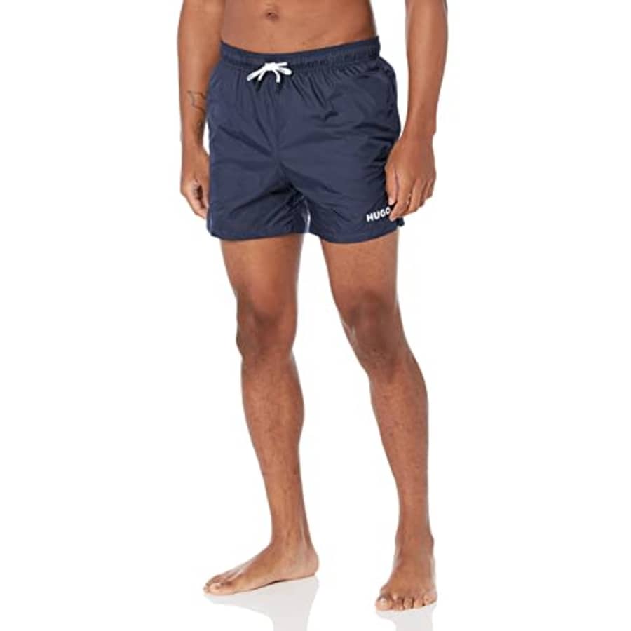 HUGO Small Logo Quick Dry Swim Trunks for $42