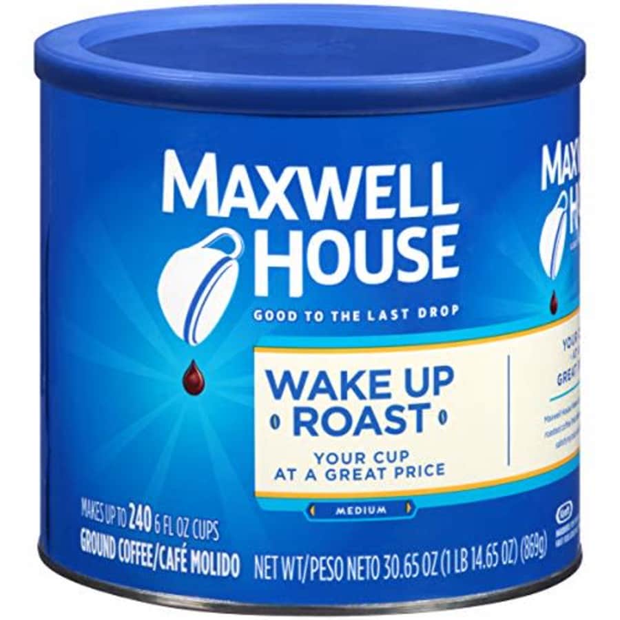 Maxwell House Wake Up Roast Medium Roast Ground Coffee (30.65 oz Canister) for $15 Maxwell House Wake Up Roast Medium Roast Ground Coffee (30.65 oz Canister) for $15