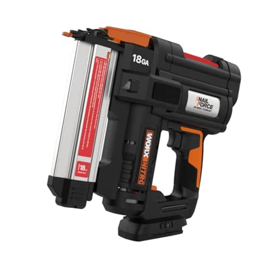 Worx Nitro 20V 18GA Brad Nailer Cordless Fires 80 Nails Per Minute, Cordless Nail Gun for $103 Worx Nitro 20V 18GA Brad Nailer Cordless Fires 80 Nails Per Minute, Cordless Nail Gun for $103