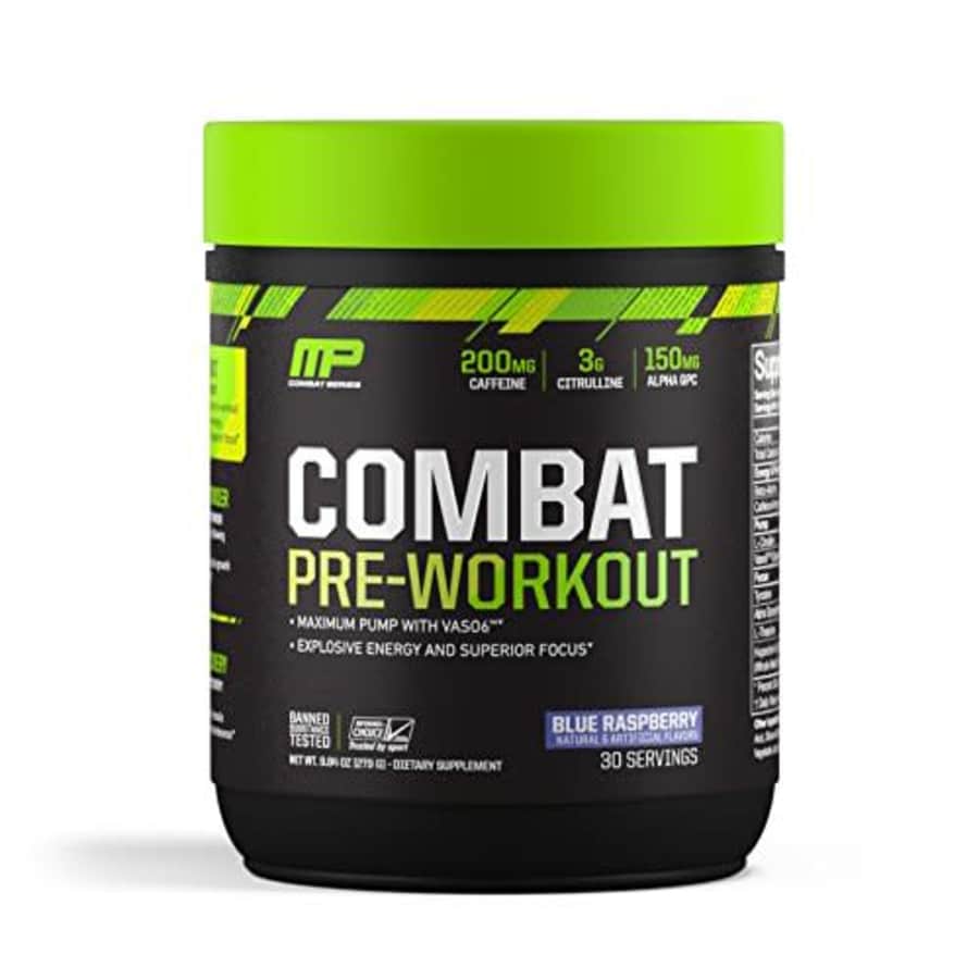 Muscle Pharm MusclePharm Combat Pre-Workout Powder, Blue Raspberry, 30 Servings for $41 Muscle Pharm MusclePharm Combat Pre-Workout Powder, Blue Raspberry, 30 Servings for $41