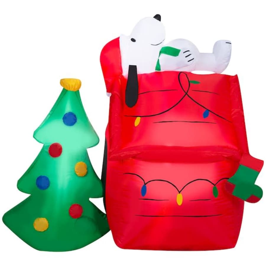 Peanuts 4.5-foot Lighted Snoopy Dog Christmas Inflatable for $70