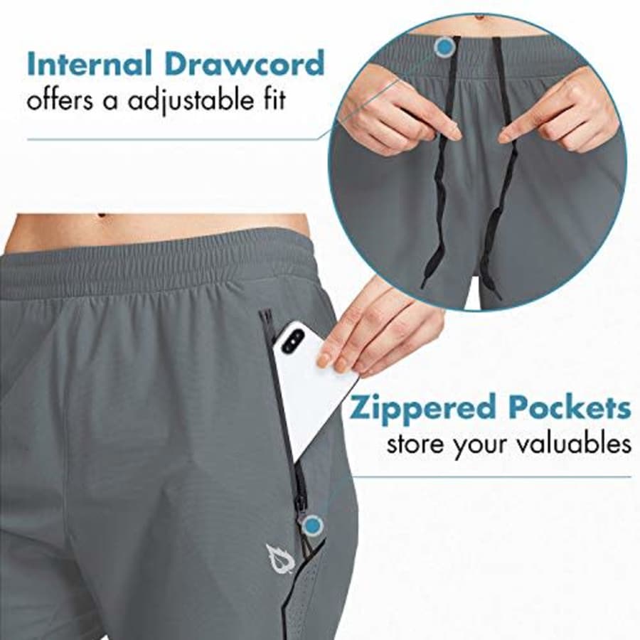 BALEAF EVO Women's Athletic Joggers Quick Dry Workout Outdoor Pants Zippered Pockets Lightweight for $37