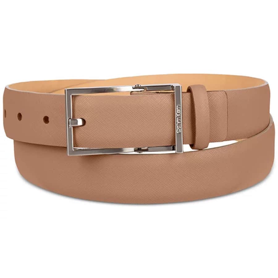 Calvin Klein Men's Hinge Harness Leather Belt for $13