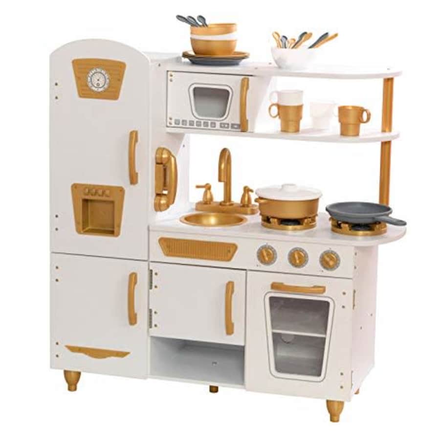 KidKraft Modern Play Kitchen with 27-Piece Cookware Set for $78