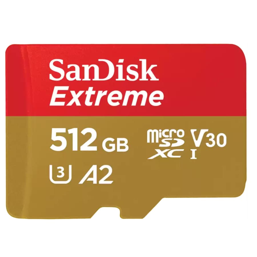SanDisk 512GB Extreme microSDXC UHS-I Memory Card w/ Adapter for $32 SanDisk 512GB Extreme microSDXC UHS-I Memory Card w/ Adapter for $32