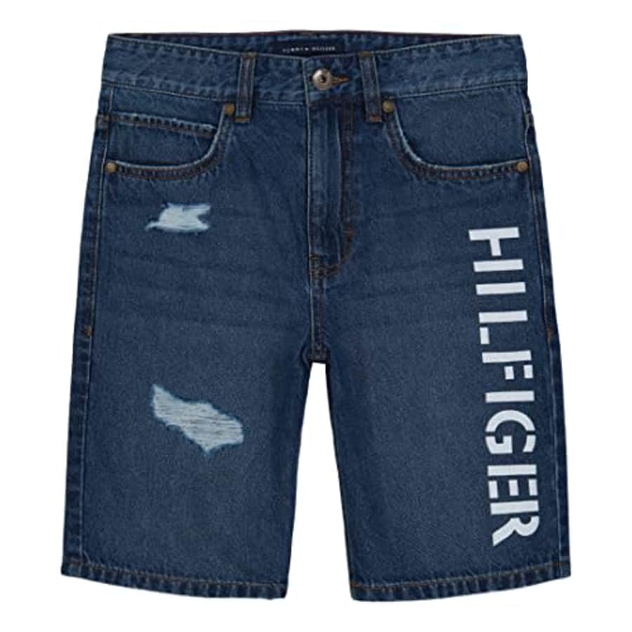 Tommy Hilfiger Boys' 5-Pocket Stretch Denim Short, Clark, 12 for $19