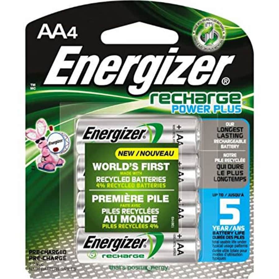 Energizer NiMH Rechargeable Batteries, AA, 4 Batteries Each (Pack of 4) for $12