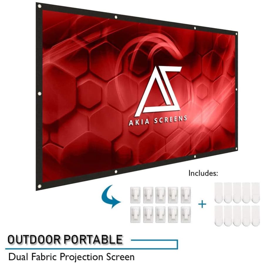 Akia 120" 16:9 Portable Foldable Projector Screen for $18 Akia 120" 16:9 Portable Foldable Projector Screen for $18