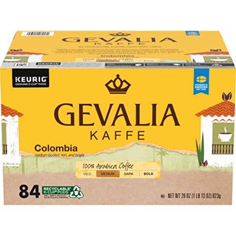 Gevalia Colombian Coffee K-Cup Pods 84-Count Box for $43 Gevalia Colombian Coffee K-Cup Pods 84-Count Box for $43