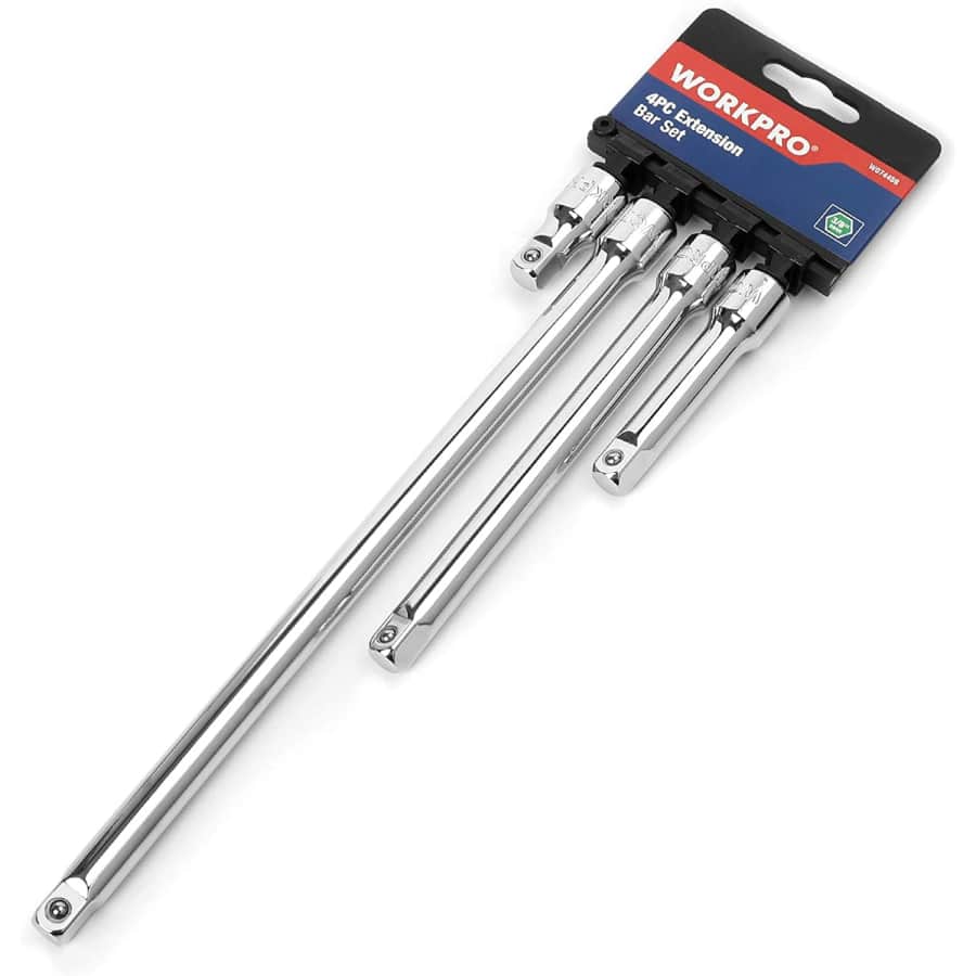 WORKPRO W074459 3/8 In. Socket Drive Extension Bar Set for $13 WORKPRO W074459 3/8 In. Socket Drive Extension Bar Set for $13