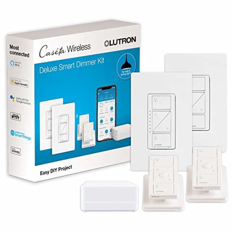 Lutron Caseta Deluxe Smart Dimmer Switch (2 Count) Kit with Caseta Smart Hub | Works with Alexa, for $178 Lutron Caseta Deluxe Smart Dimmer Switch (2 Count) Kit with Caseta Smart Hub | Works with Alexa, for $178