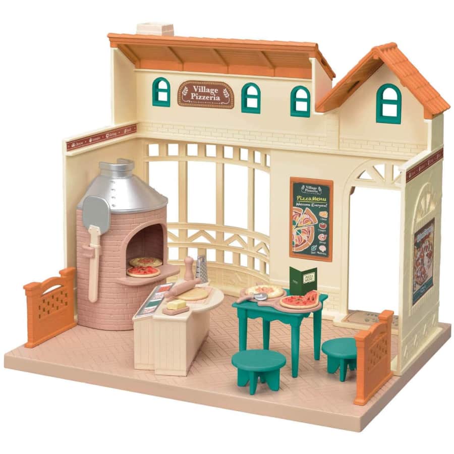 Calico Critters Village Pizzeria Dollhouse Playset for $50