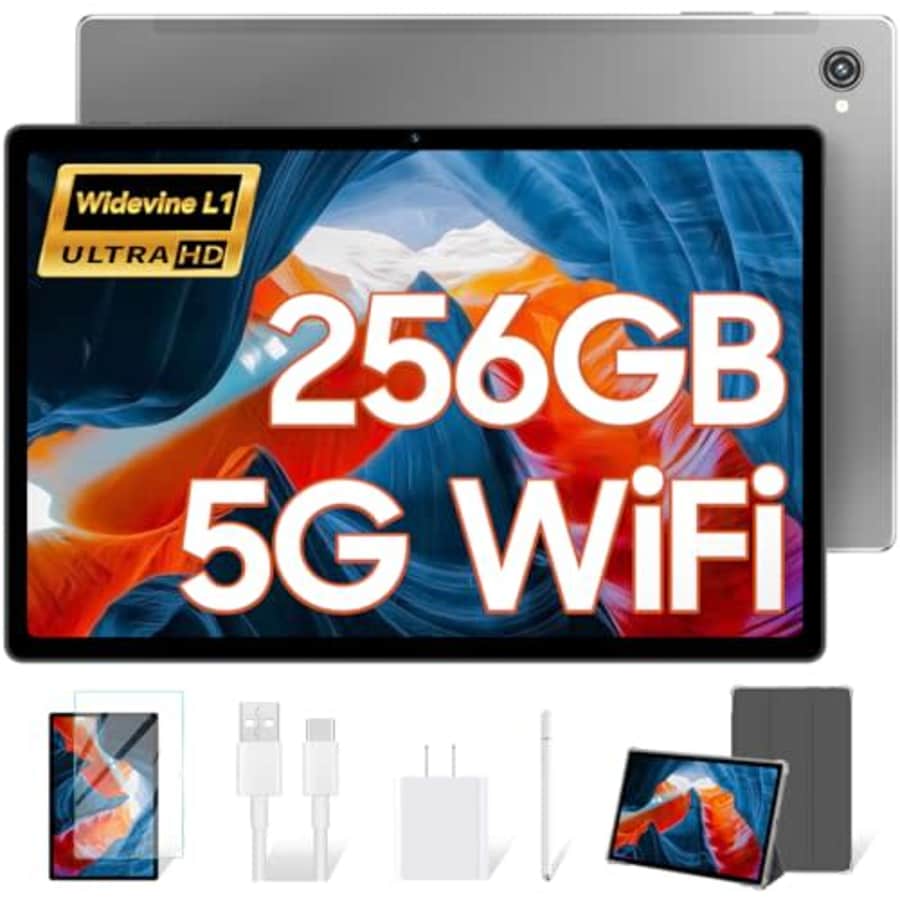 Blackview Android 12 Tablet, Blackciew Tablet 10.5 inch, Widevine L1, 14GB+256GB/TF 1TB Tablet, 8280mAh for $180