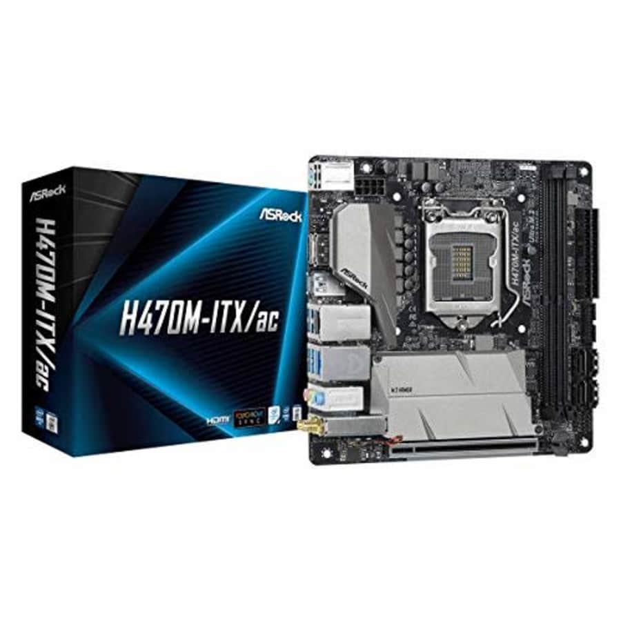 ASROCK H470M-ITX/AC Supports 10th Gen Intel Core Processors (Socket 1200) Motherboard for $179 ASROCK H470M-ITX/AC Supports 10th Gen Intel Core Processors (Socket 1200) Motherboard for $179