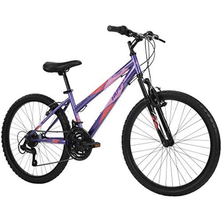 Huffy Hardtail Mountain Bike, Stone Mountain, 24 inch 21-Speed, Lightweight, Purple (74818) for $242