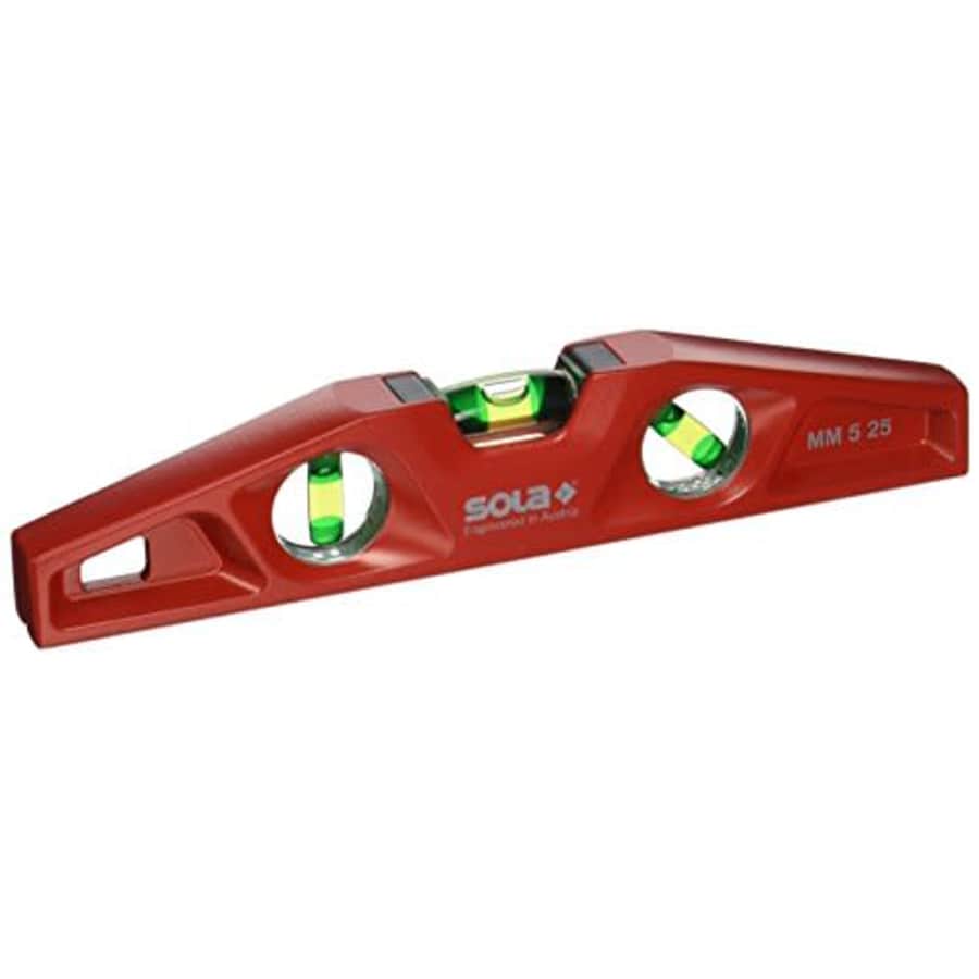 Sola MM 5 25 Cast Aluminum Magnetic Torpedo Level, Red for $85