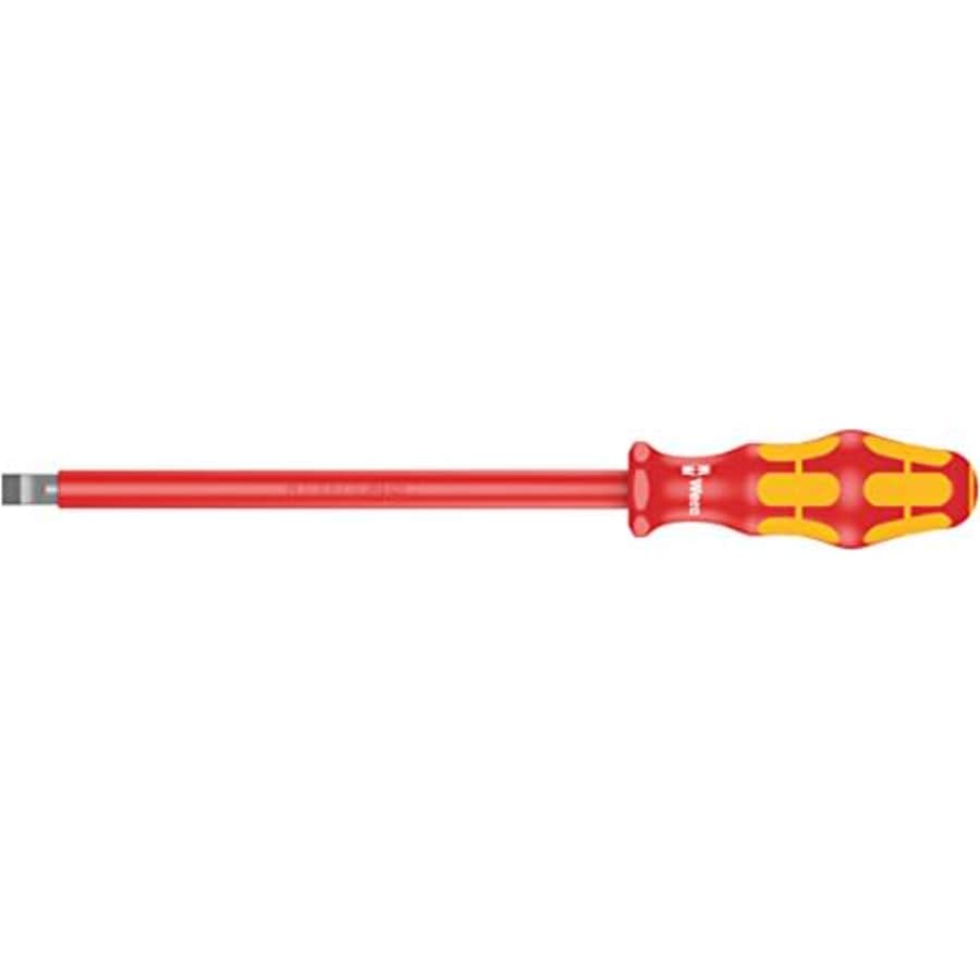 Wera 05006140001 Kraftform Plus VDE 160i Slotted Insulated Screwdriver, Lasertip, 10mm Head, 8" for $20